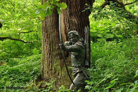 Foresta di Sherwood - Statua di Robin Hood