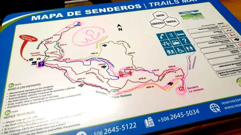 Mappa-Sentieri-Foresta-Nebulosa-Monteverde